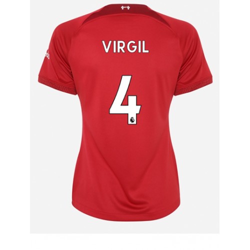 Liverpool Virgil van Dijk #4 Hjemmedrakt Kvinner 2022-23 Kortermet Liverpool Virgil van Dijk #4 Hjemmedrakt Kvinner 2022-23 Kortermet